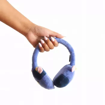 LAZERBUILT Squishmallows auriculares Bluetooth para niños, on-ear, Ingred the Cow, HMSQM-BT-INGRED