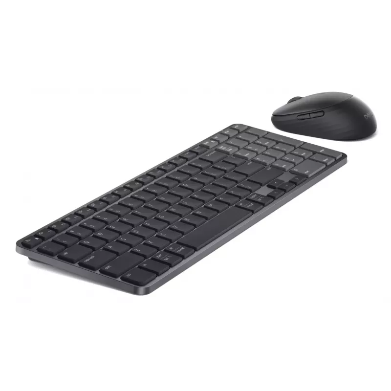 Dell Pro 7 set compacto recargable de teclado y ratón - KM746 - US International (QWERTY) - gris titanio