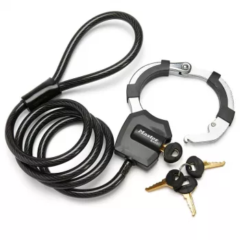 Master Lock Street Cuff Candado de cable con llave - negro - 1000 mm - 8 mm