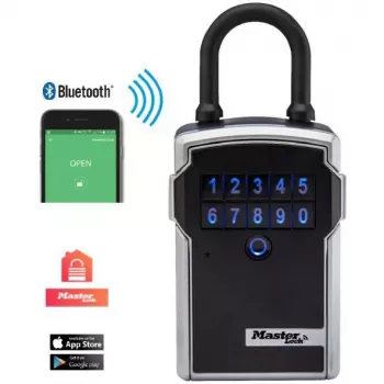 Master Lock 5440EURD Candado inteligente Bluetooth sin llave teclado direccional negro metal arco de aleación de boro