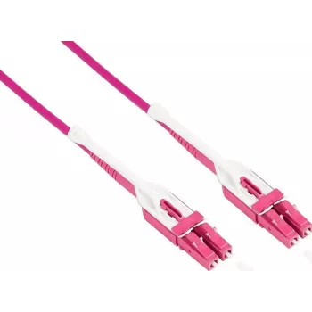 GoodConnections cable de conexión de fibra óptica LW-U815LC4, OM4 dúplex LC/LC Uniboot, LSZH, 15 m, aqua