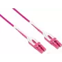 GoodConnections cable de conexión de fibra óptica LW-U815LC4, OM4 dúplex LC/LC Uniboot, LSZH, 15 m, aqua