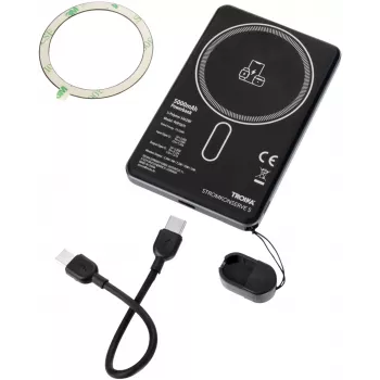 TROIKA Powerbank STROMKONSERVE 5 (POP50/TI) - 5000 mAh, titanio