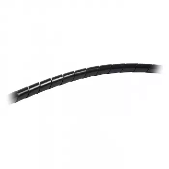 Synergy21 Organizador de cables en espiral, flexible, 9-65mm, 10m, Negro