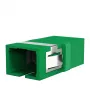 EFB Elektronik Acoplador de fibra óptica SC/APC monomodo simplex, verde, montaje con brida