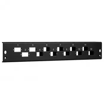 EFB Panel frontal 24 x SC dúplex/LC cuádruple vertical, negro