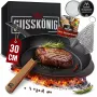 GUSSKÖNIG Pre-Seasoned Cast Iron Grill Pan 30 cm cuadrada