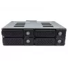 Jou Jye JJ-N-49SS-T 12G Bastidor extraíble hot-swap SATA/SAS de 4 bahías de 2,5 pulgadas para bahía de 5,25 pulgadas - Negro