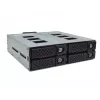 Jou Jye JJ-N-49SS-T 12G Bastidor extraíble hot-swap SATA/SAS de 4 bahías de 2,5 pulgadas para bahía de 5,25 pulgadas - Negro