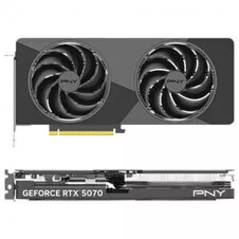 PNY GeForce RTX 5070 Slim OC 12GB GDDR7 Tarjeta gráfica Dual Fan