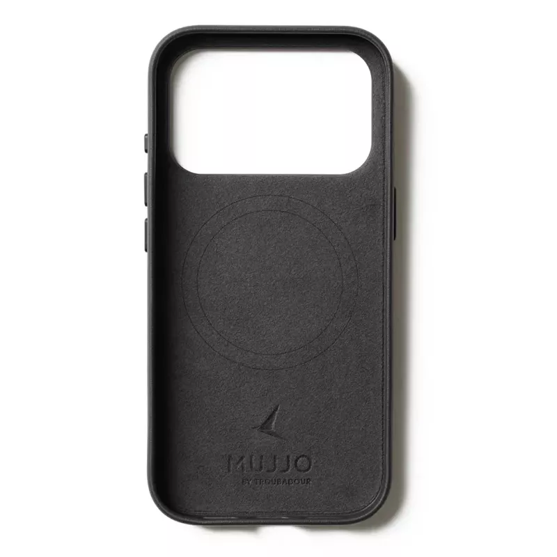 Mujjo Funda de piel para iPhone 17 Pro con MagSafe (Negro)
