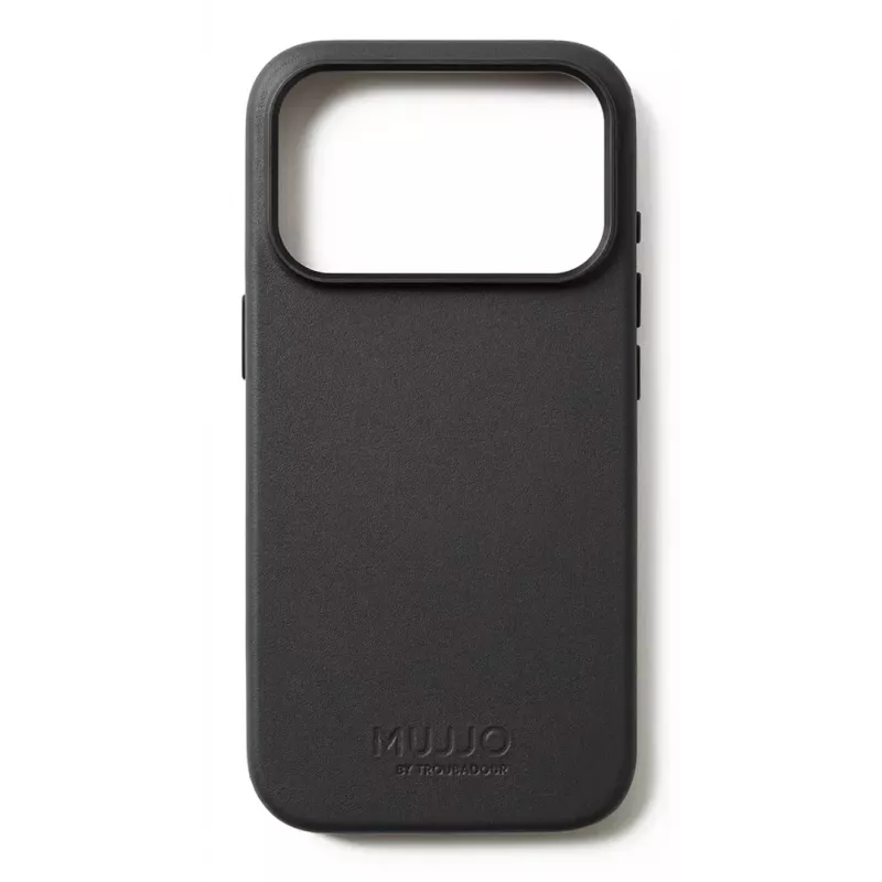 Mujjo Funda de piel para iPhone 17 Pro con MagSafe (Negro)