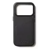 Mujjo Funda de piel con cartera para iPhone 17 Pro con MagSafe (Negro)