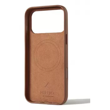 Mujjo Funda de piel para iPhone 17 Pro Max con MagSafe (Tan)