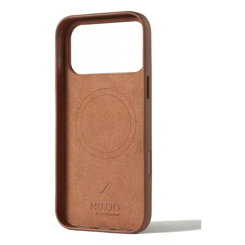 Mujjo Funda de piel para iPhone 17 Pro Max con MagSafe (Tan)