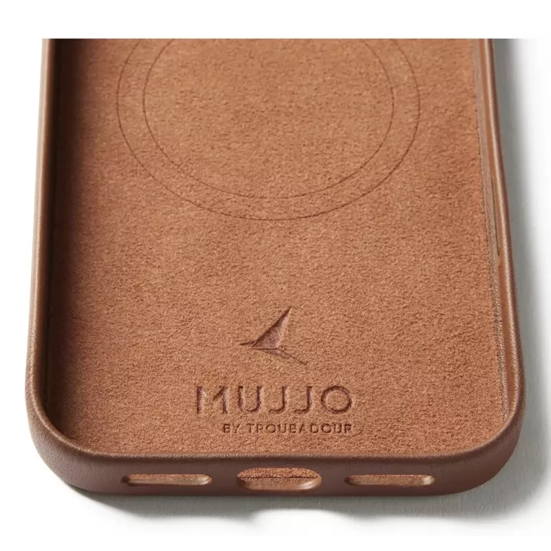 Mujjo Funda de piel para iPhone 17 Pro Max con MagSafe (Tan)
