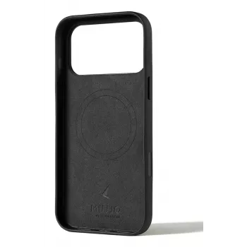 Mujjo Funda de piel con cartera para iPhone 17 Pro Max con MagSafe (Negro)