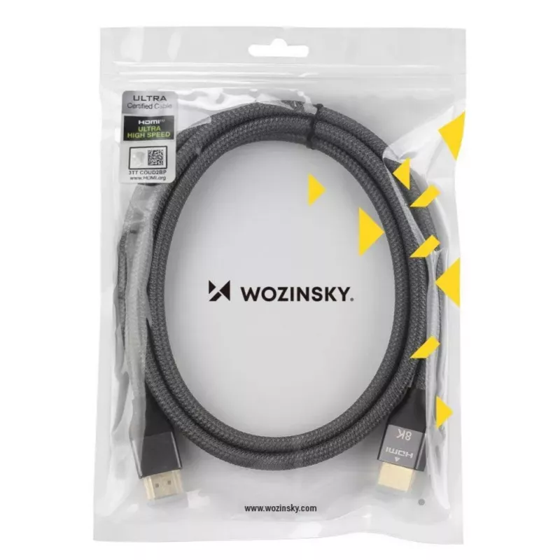 Wozinsky Cable HDMI 2.1 8K 60Hz 48Gbps / 4K 120Hz / 2K 144Hz 2m plateado (WHDMI-20)