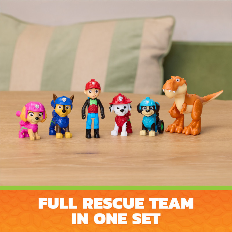 SPINMASTER Paw Patrol: The Dino Movie - Set de regalo de figuras Dino Adventure, pack de 6