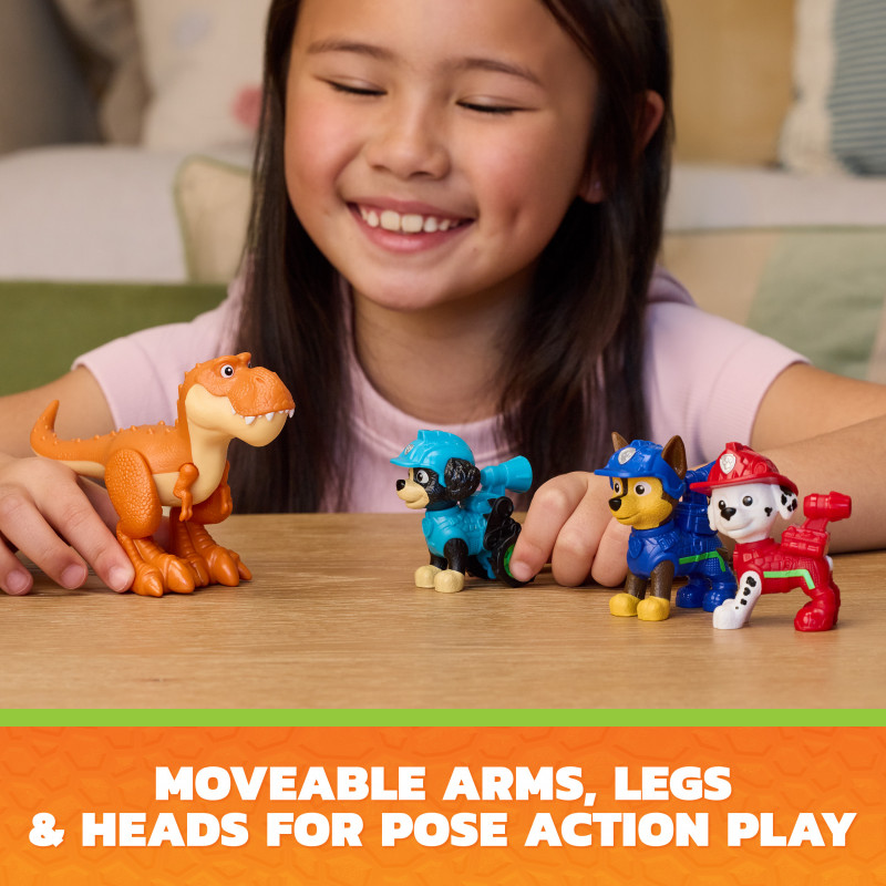 SPINMASTER Paw Patrol: The Dino Movie - Set de regalo de figuras Dino Adventure, pack de 6