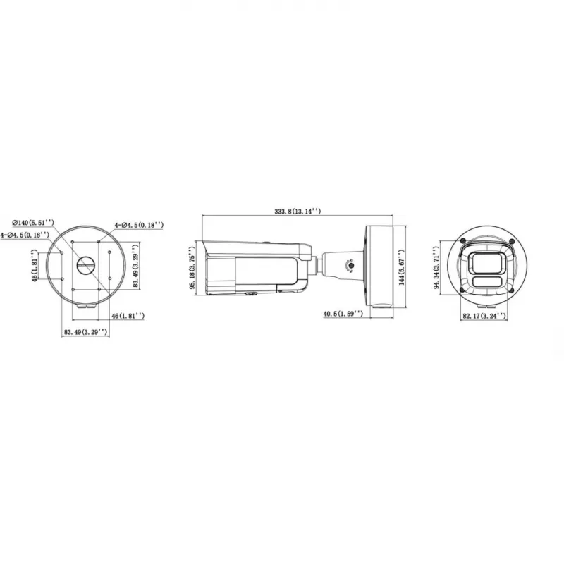Hikvision DS-2CD26166G3-IZS2UY/SL(2812)eFBLACK Cámara IP Bullet 16MP con AcuSense, Objetivo Varifocal Motorizado, Negro