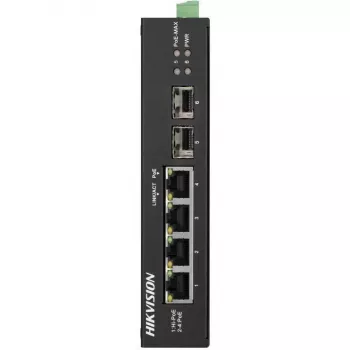 Hikvision Pro Series DS-3T0506HP-E/HS switch PoE no gestionado, 6 puertos, 4 PoE, presupuesto 60W