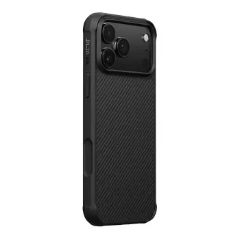 PITAKA funda Aramid ProGuard MagSafe para iPhone 17 Pro negra/gris Twill