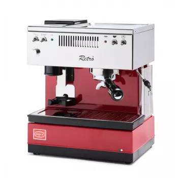 Quick Mill 0835 Retro cafetera espresso con portafiltro roja