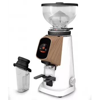 Fiorenzato AllGround molinillo de café Arctic White mate nogal 230V EU Dark-T Titanium