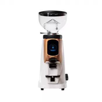 Fiorenzato AllGround Sense Arctic White mate y nogal, molinillo DARK-T Titanium