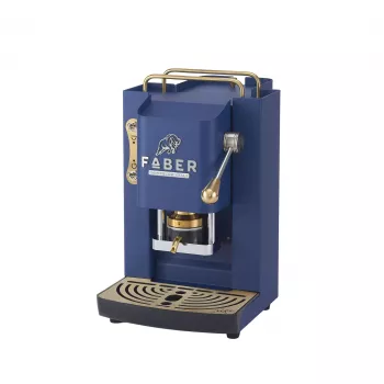 Faber Pro Deluxe 3.0 máquina de café ESE Pad, azul marino/latón