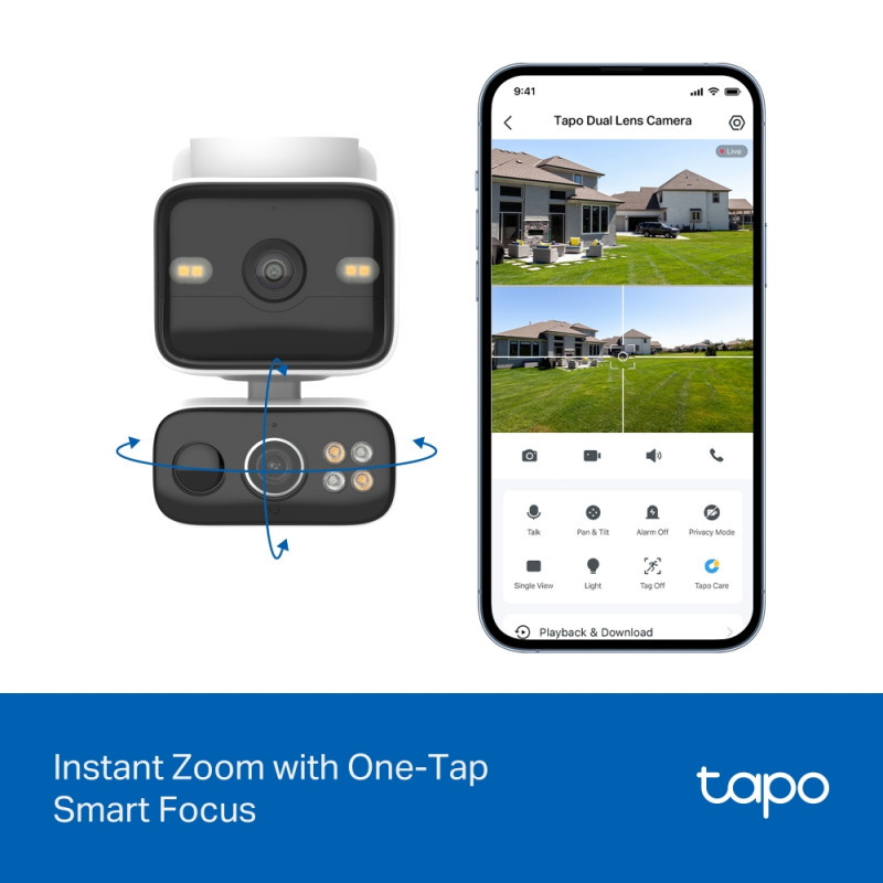 TP-LINK Tapo TC93D KIT V1 kit de cámara de seguridad con panel solar - cámara Wi-Fi con giro/inclinación 2K QHD con panel solar
