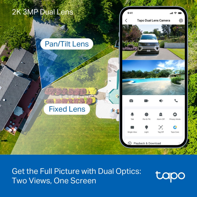 TP-LINK Tapo TC93D KIT V1 kit de cámara de seguridad con panel solar - cámara Wi-Fi con giro/inclinación 2K QHD con panel solar