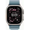 Apple Watch Ultra 3 GPS + Cellular 49mm Caja de titanio natural con Blue/Bright Blue Trail Loop - M/L