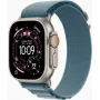 Apple Watch Ultra 3 GPS + Cellular 49mm Caja de titanio natural con Blue/Bright Blue Trail Loop - M/L