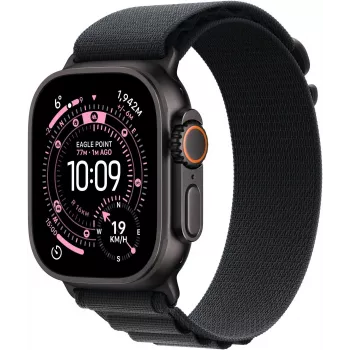 Apple Watch Ultra 3 GPS + Cellular 49mm Caja de titanio negro con Black Alpine Loop - Medium MF0V4QR/A