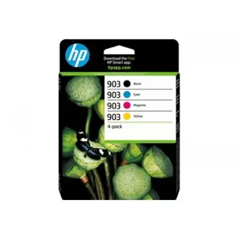 HP 903 cartuchos de tinta originales CMYK pack de 4 (1 x 903XL negro, 1 x 903 cian, 1 x 903 magenta, 1 x 903 amarillo)