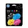 HP 912 Combo Pack, pack de 4, Negro/Cian/Magenta/Amarillo (6ZC74AE)