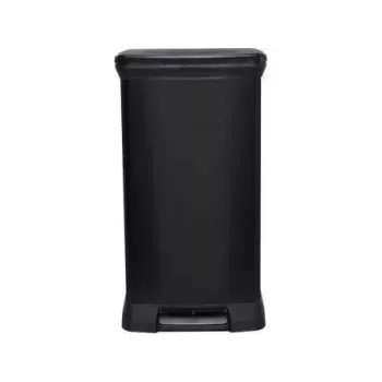Cubo de basura metálico CURVER 50L con pedal / IML negro