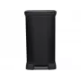 Cubo de basura metálico CURVER 50L con pedal / IML negro