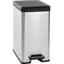 Cubo de basura Curver Slim 25L metalizado plata/gris