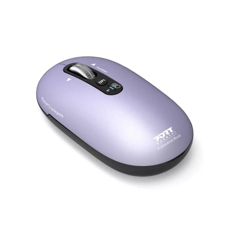 PORT Designs Pure MAC Iris ratón óptico Bluetooth recargable - Negro/Gris