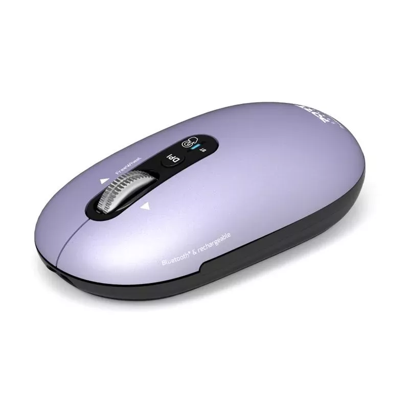 PORT Designs Pure MAC Iris ratón óptico Bluetooth recargable - Negro/Gris