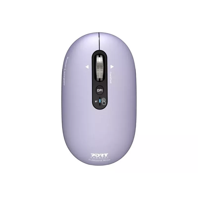 PORT Designs Pure MAC Iris ratón óptico Bluetooth recargable - Negro/Gris
