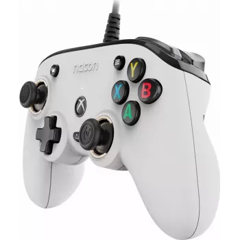 Nacon Compact Pro Mando con cable para Xbox Series X|S, Xbox One y PC - Blanco