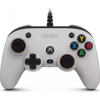 Nacon Compact Pro Mando con cable para Xbox Series X|S, Xbox One y PC - Blanco