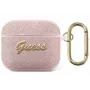 Guess GUA3SASMP Saffiano Script Metal Collection funda protectora para Apple AirPods 3.ª generación, rosa