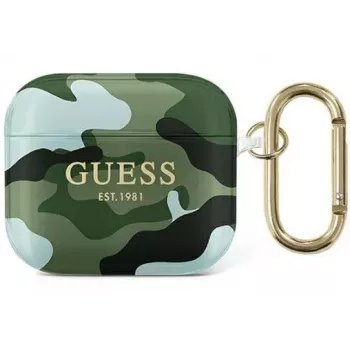 Guess GUA3UCAMA funda protectora Camo Collection para Apple AirPods 3.ª generación - verde/khaki