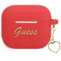 Guess GUA3LSCHSR funda para AirPods 3 roja de silicona Charm Heart Collection