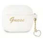 Guess GUA3LSCHSH funda para AirPods 3 blanca de silicona Charm Heart Collection